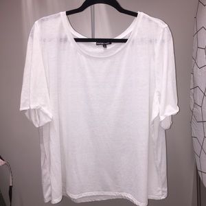 Cropped cuffed sleeve shirt